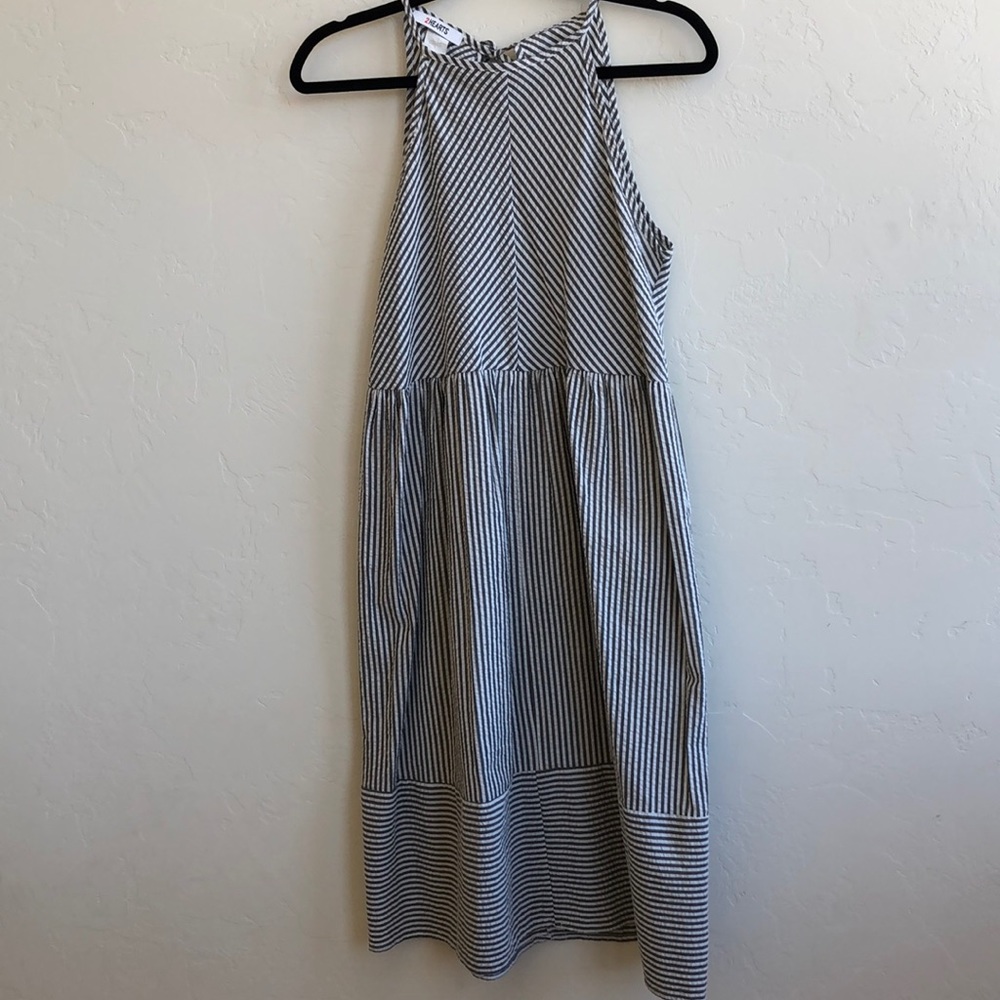 Tea Length Stripped Dress
